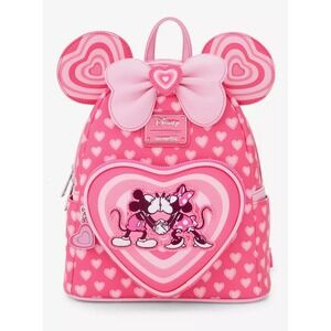 Loungefly Disney Mickey‎ & Minnie Mouse Heart Ears Mini Backpack Exclusive
